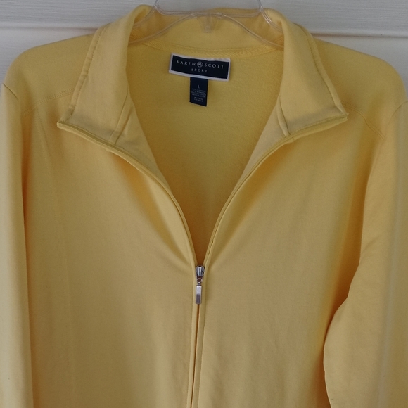 Karen Scott D-Ring Zipper Jacket Sz L - Picture 3 of 8